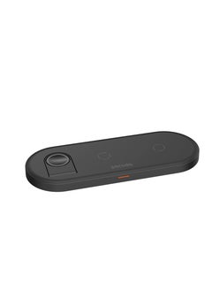 porodo 4 in 1 Slim Charging Station 7.5W/10W for iPhone / Apple Watch / Airpods - Black  - Image 2