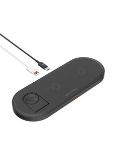 porodo 4 in 1 Slim Charging Station 7.5W/10W for iPhone / Apple Watch / Airpods - Black  - Image 3
