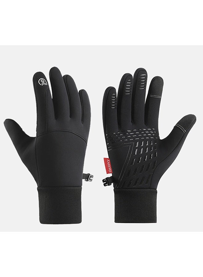 Generic Winter Thermal Gloves, Touchscreen Compatible, Thermal, Windproof And Anti-Slip, Perfect For Cycling, Running And Driving, Men And Women' s Cold Weather Gear (L Size, Black) - Image 3