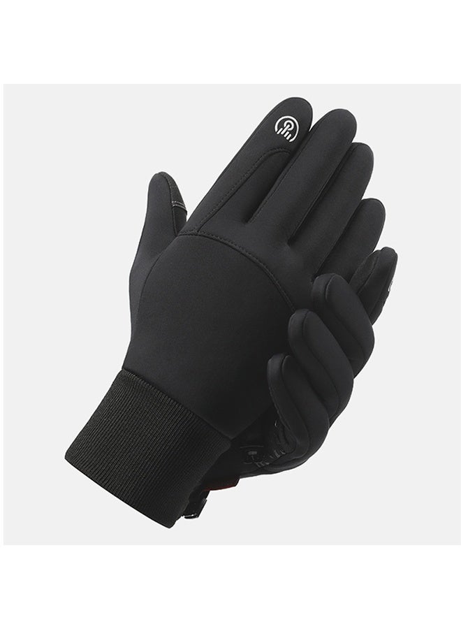 Generic Winter Thermal Gloves, Touchscreen Compatible, Thermal, Windproof And Anti-Slip, Perfect For Cycling, Running And Driving, Men And Women' s Cold Weather Gear (L Size, Black) - Image 2