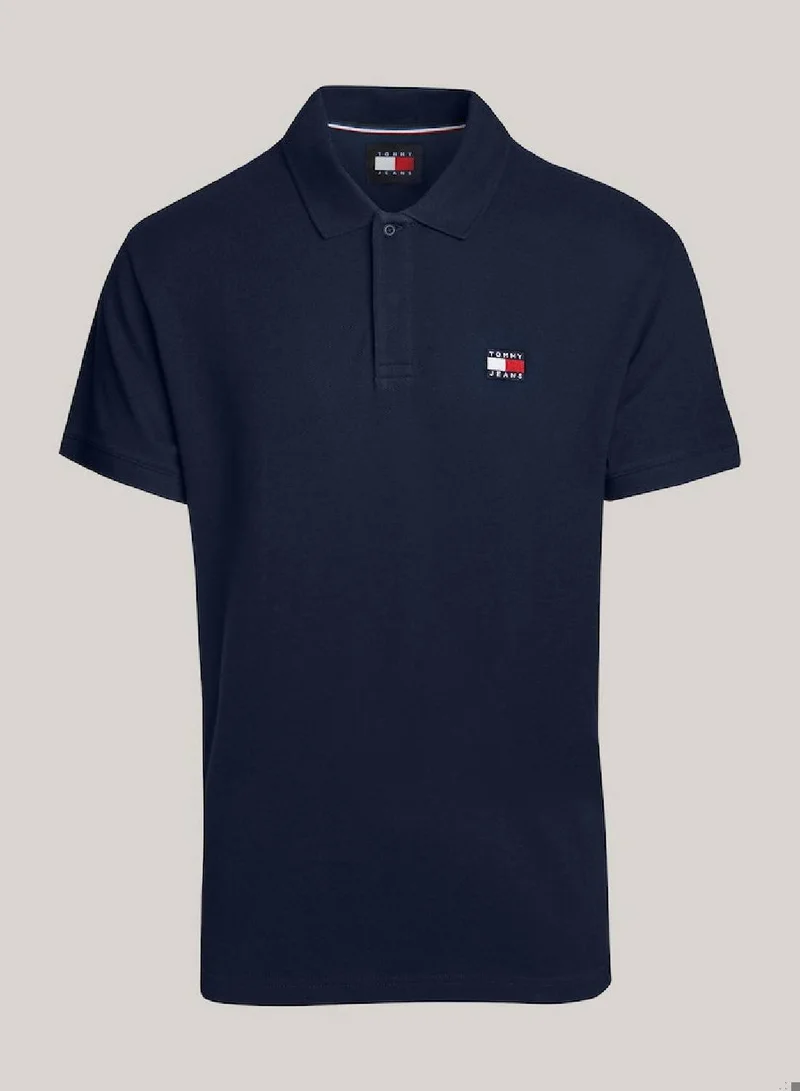 TOMMY JEANS Men's Badge Embroidery Featuring a Crew Neck T-Shirt -  Pure cotton, White