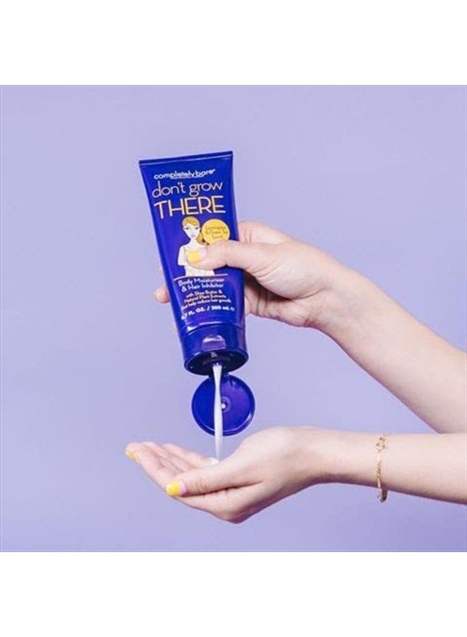 Completely Bare لا تنمو هناك مرطب للجسم ومثبط للشعر - زبدة الشيا ومزيلات الشعر 6.7 أونصة سائلة - Image 3