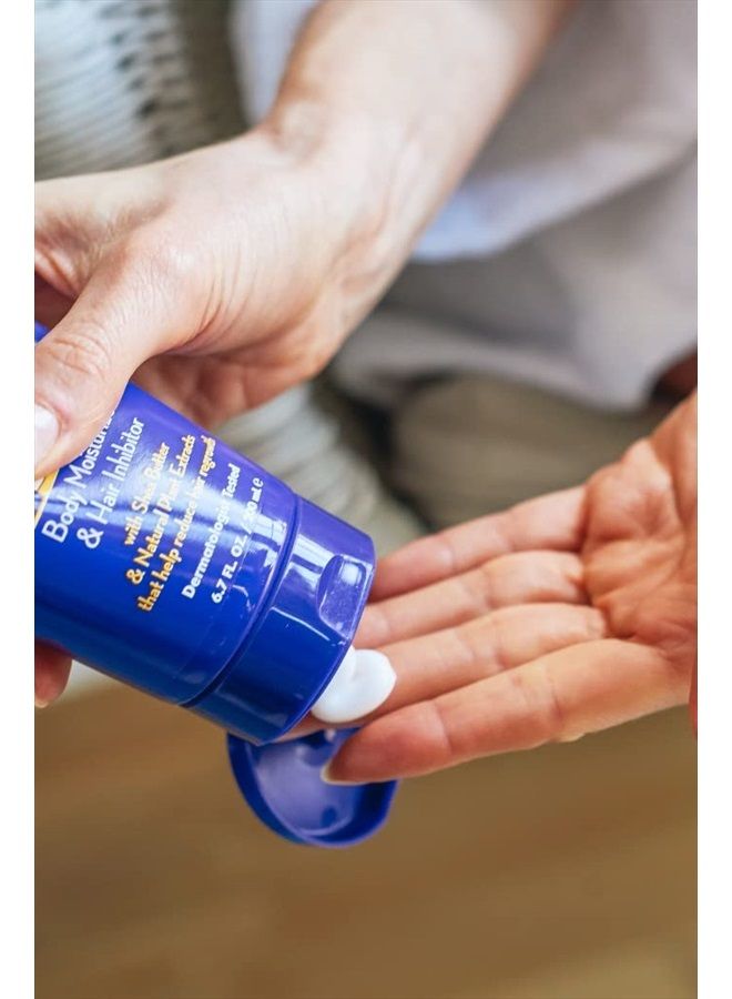 Completely Bare لا تنمو هناك مرطب للجسم ومثبط للشعر - زبدة الشيا ومزيلات الشعر 6.7 أونصة سائلة - Image 4