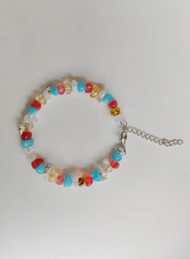 Take Two Gemstone and Floral Beaded Bracelet