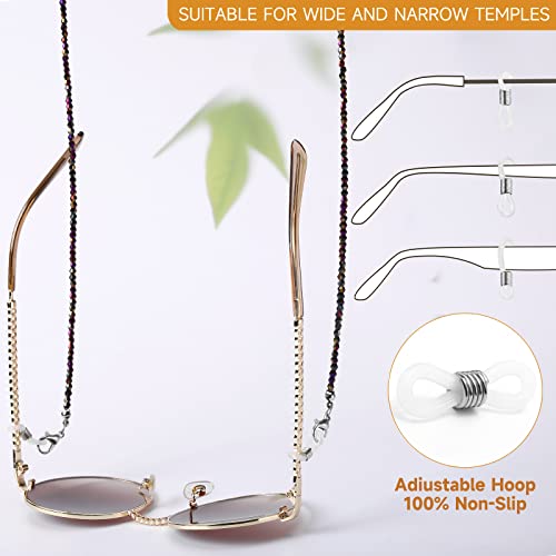 humlbird Mask Chain Glasses Chain Sparkling Mask Lanyard Face Mask Holder Around Neck Eyeglass Chain for Women Stylish，Purple - Image 5