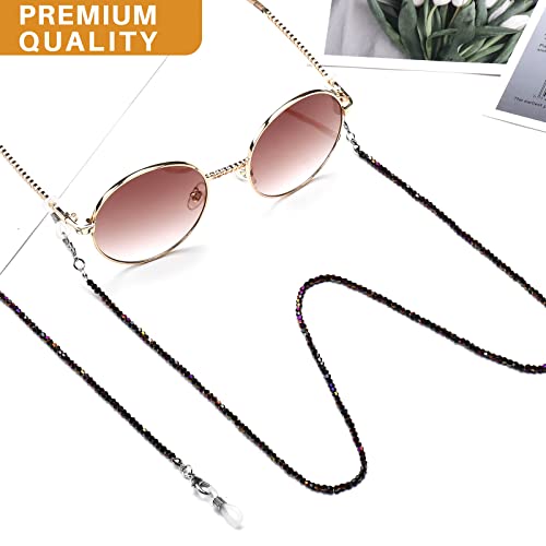 humlbird Mask Chain Glasses Chain Sparkling Mask Lanyard Face Mask Holder Around Neck Eyeglass Chain for Women Stylish，Purple - Image 4