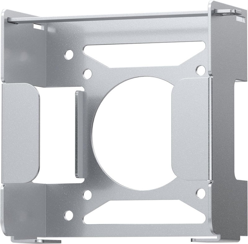 Fasgear VESA Mount for Mac-mini M4 2024, Pure Aluminum Metal Monitors Mounting Bracket for Under Desk with Anti-theft Function, Wall Mounted VESA Compatible with Mac-mini M4 Pro 2024(Silver) - Image 1