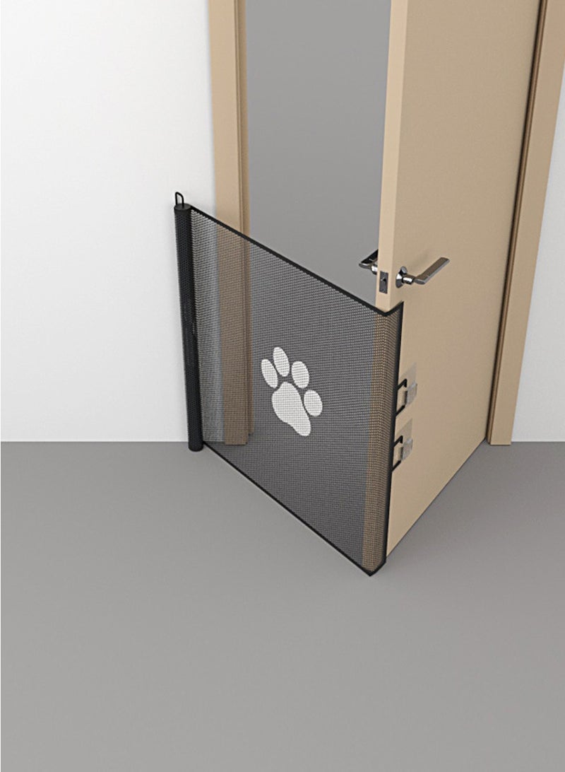 بيروي باب سلامة الأطفال الشبكي القابل للسحب لسلامة الأطفال الرضع، سياج الحيوانات الأليفة، باب الحيوانات الأليفة الحاجز لسياج الأطفال، باب الحيوانات الأليفة الحاجز للأطفال، قابل للتوسيع حتى عرض 110 سم، باب الكلب | باب درج باب الأطفال الرضع، باب باب سلامة الأطفال الرضع، باب الكلب السحري، باب درج الحيوانات الأليفة الآمن القابل للطي المحمول شبكة عزل واقية مع خطافات وأعمدة مقواة، باب مدخل المطبخ المرن للحيوانات الأليفة - Image 3