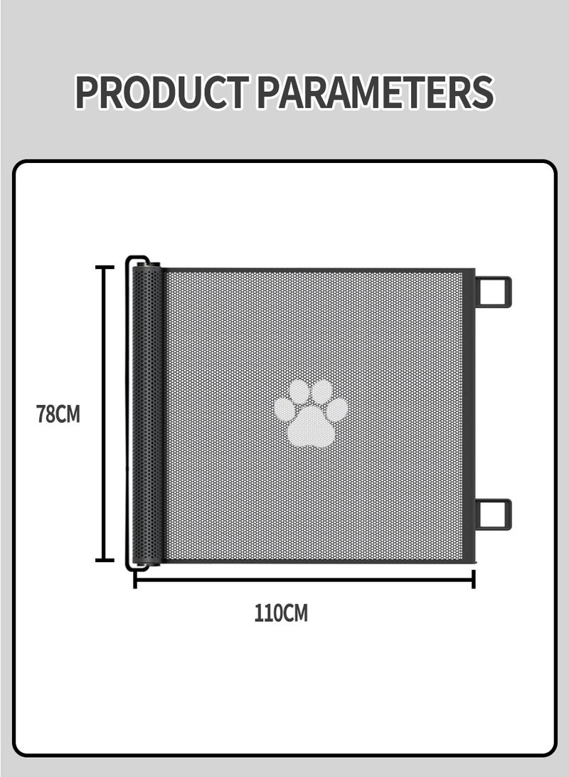 بيروي باب سلامة الأطفال الشبكي القابل للسحب لسلامة الأطفال الرضع، سياج الحيوانات الأليفة، باب الحيوانات الأليفة الحاجز لسياج الأطفال، باب الحيوانات الأليفة الحاجز للأطفال، قابل للتوسيع حتى عرض 110 سم، باب الكلب | باب درج باب الأطفال الرضع، باب باب سلامة الأطفال الرضع، باب الكلب السحري، باب درج الحيوانات الأليفة الآمن القابل للطي المحمول شبكة عزل واقية مع خطافات وأعمدة مقواة، باب مدخل المطبخ المرن للحيوانات الأليفة - Image 2