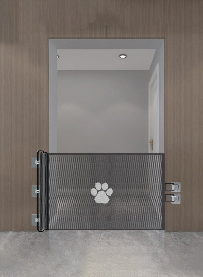 بيروي باب سلامة الأطفال الشبكي القابل للسحب لسلامة الأطفال الرضع، سياج الحيوانات الأليفة، باب الحيوانات الأليفة الحاجز لسياج الأطفال، باب الحيوانات الأليفة الحاجز للأطفال، قابل للتوسيع حتى عرض 110 سم، باب الكلب | باب درج باب الأطفال الرضع، باب باب سلامة الأطفال الرضع، باب الكلب السحري، باب درج الحيوانات الأليفة الآمن القابل للطي المحمول شبكة عزل واقية مع خطافات وأعمدة مقواة، باب مدخل المطبخ المرن للحيوانات الأليفة - Image 5