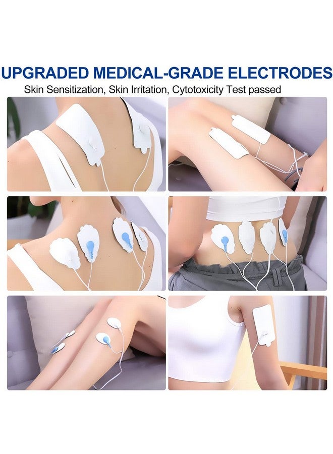 NURSAL TENS/EMS Unit Replacement Pads NURSAL 20 Pack 3.5mm Snap Electrode Patches for Electrotherapy, Reusable Self-Adhesive Electrodes Pads, Compatible with Belifu, AVCOO, Neocarbon, MEDVICE TENS White - Image 4