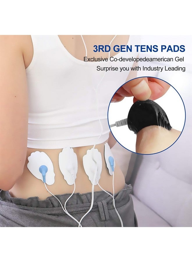 NURSAL TENS/EMS Unit Replacement Pads NURSAL 20 Pack 3.5mm Snap Electrode Patches for Electrotherapy, Reusable Self-Adhesive Electrodes Pads, Compatible with Belifu, AVCOO, Neocarbon, MEDVICE TENS White - Image 3