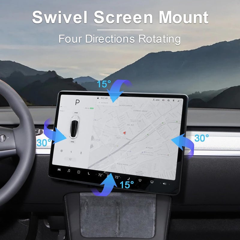 YICERCARE Screen Swivel Mount for Tesla Model 3 Highland 2024-2025 & Model Y Highland 2025 - Image 2