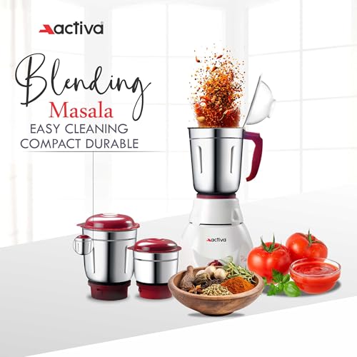 Activa Pluto 3 Jar 600 Watt Mixer Grinder With Coral 750 Watt Dry Iron come with 2 year warranty - Image 5