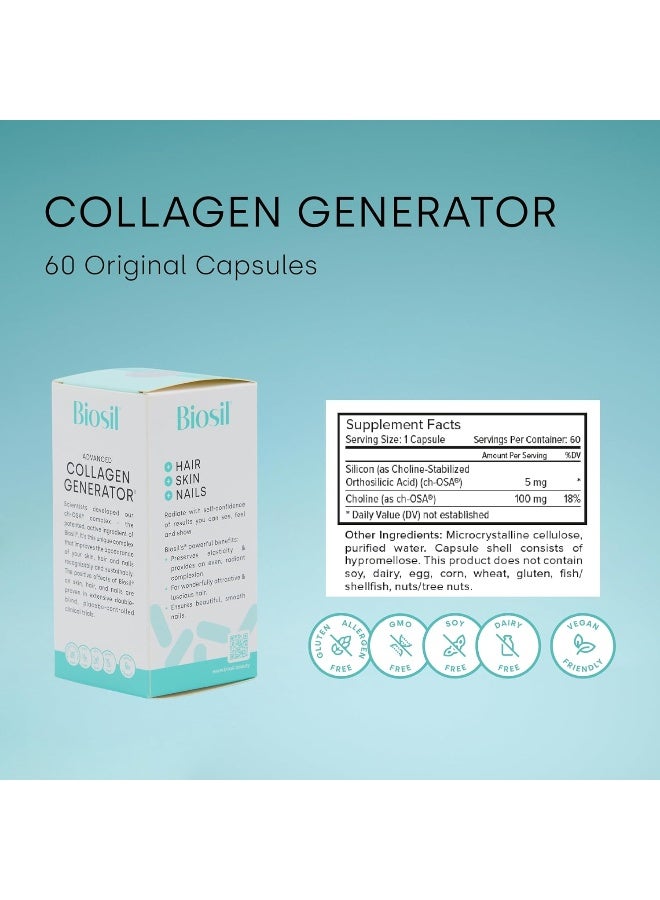 BIOSIL Collagen Generator - 60 Capsules - With Patented Ch-Osa Complex - Generates & Protects Your Own Collagen - Gmo Free - 60 Servings - Image 2