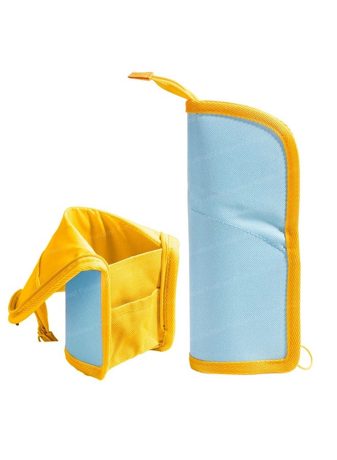 FunBlast Standing Pencil Case Cute Pencil Pouch for Girls & Boys - Korean Boba Pop Up Stationery, Cosmetic Organizer Box, Pen Pencil Pouches for Stationary Boys Kids Women School Students (SkyBlue) - Image 1