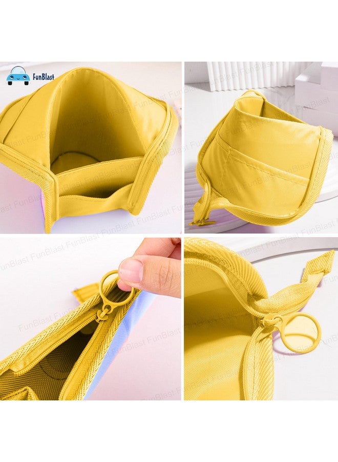 FunBlast Standing Pencil Case Cute Pencil Pouch for Girls & Boys - Korean Boba Pop Up Stationery, Cosmetic Organizer Box, Pen Pencil Pouches for Stationary Boys Kids Women School Students (SkyBlue) - Image 5