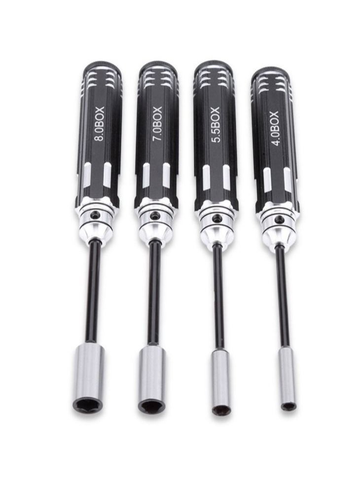 Y&D Hex Nut Driver Set Hexagonal Head Wrench 4.0/5.5/7.0/8.0mm 4Pcs RC Repair Tools Kit Socket Screwdrivers for Cars Model Airplanes Sportinggoods Deformation  - Image 1