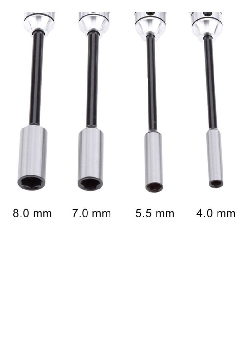 Y&D Hex Nut Driver Set Hexagonal Head Wrench 4.0/5.5/7.0/8.0mm 4Pcs RC Repair Tools Kit Socket Screwdrivers for Cars Model Airplanes Sportinggoods Deformation  - Image 5