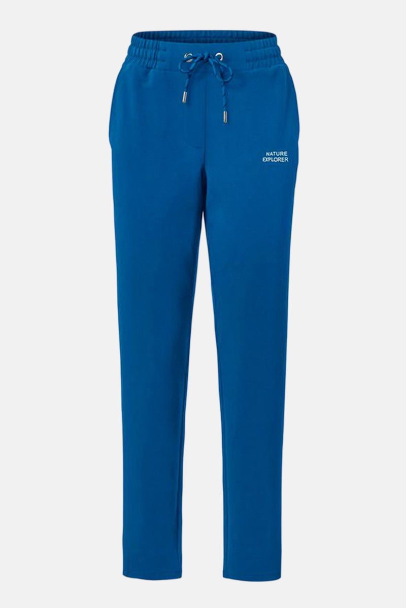 Tchibo Women Regular Fit Plain Jogger Sweatpants, Light Blue - Image 2