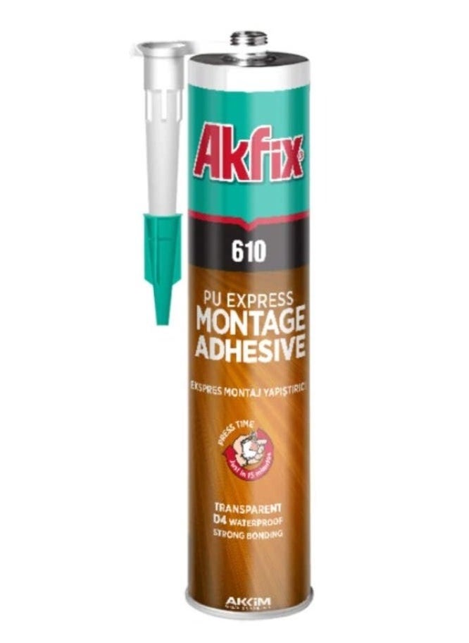 AKFIX - Akfix 610 Pu Express Montage Adhesive Transparent - Image 1