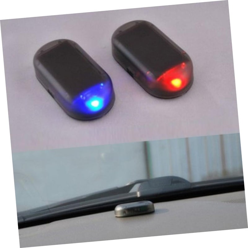 Solar Powered Anti Theft Flashing Alarm Light Red Easy Install Vehicle Warning Lamp - Image 3