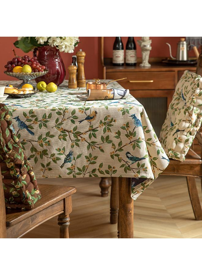 Bluejw Light Luxury Vintage Jacquard Tablecloth Advanced Sense Tablecloth Cover Cloth Coffee Table Cloth Rectangular American Style Tablecloth Household Customization - Image 4