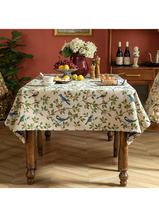 Bluejw Light Luxury Vintage Jacquard Tablecloth Advanced Sense Tablecloth Cover Cloth Coffee Table Cloth Rectangular American Style Tablecloth Household Customization - Image 3