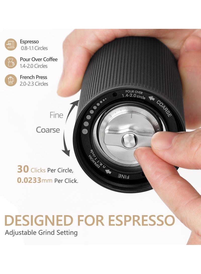 TIMEMORE TIMEMORE Chestnut C3 ESP Manual Coffee Grinder, Hand Coffee Grinder with Internal Adjustable Grind Setting, Stainless Steel S2C Conical Burr Coffee Grinder, for Espresso to French Press - Black - Image 3