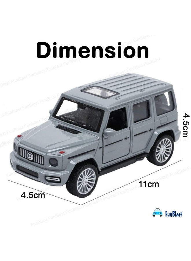 FunBlast Die Cast Metal Car for Kids - Realistic Metal Car Toy, Pull Back Toy Car with Openable Doors, Toys Car for Boys, Birthday Gift for Boys, Car Toy for 3+ Years Old Kids (Grey)