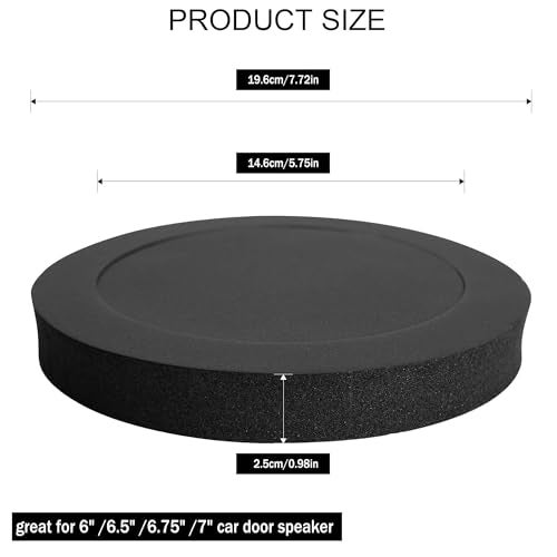 VOFONO 4PCS Speaker System - 6.5 inch Foam Baffles Enhancer Kit with Bass Blocker for 6" & 6.5" Speakers - Image 2