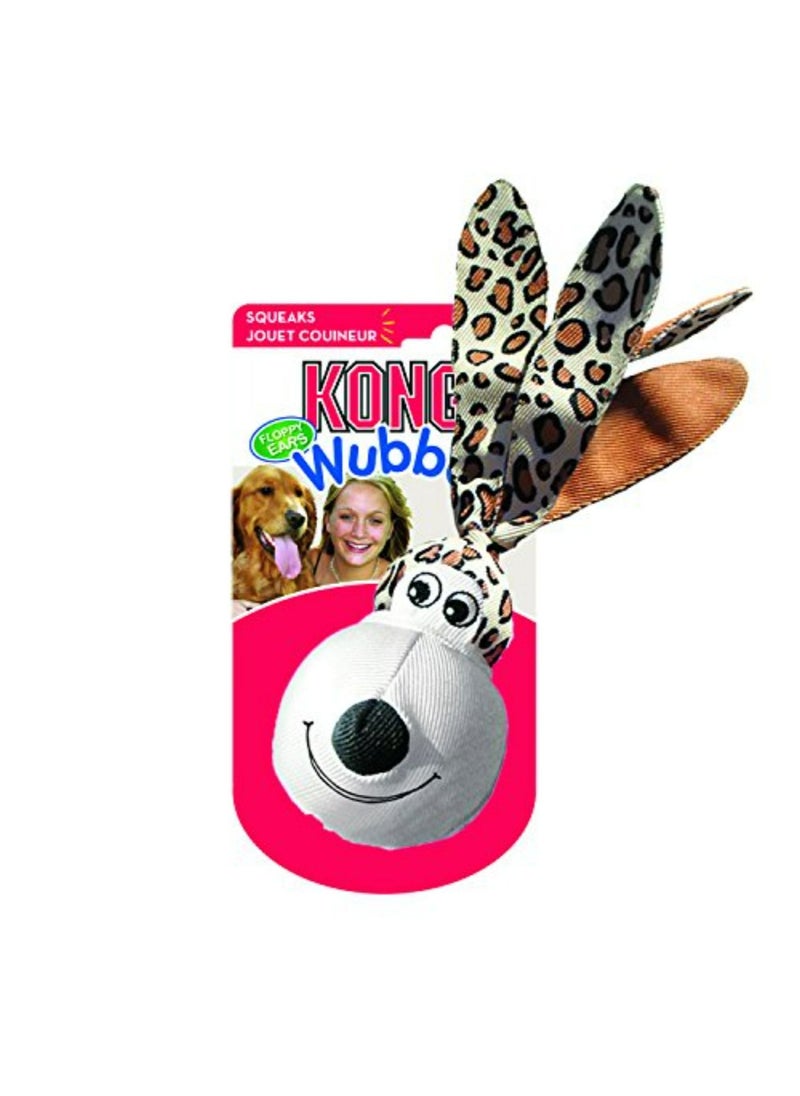 KONG - Wubba Floppy Ears - Interactive Dog Toy with Squeaker (Assorted Colours) - For Small Dogs