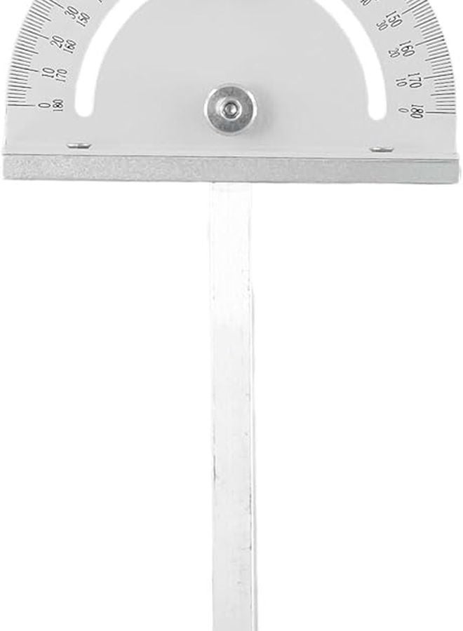 منشار طاولة صغير دائري جهاز التوجيه مقياس الزاوية مع مسطرة معدنية 180 مم ذات فتحة T مقبض كبير للإمساك الدقيق لأعمال النجارة DIY - Image 2