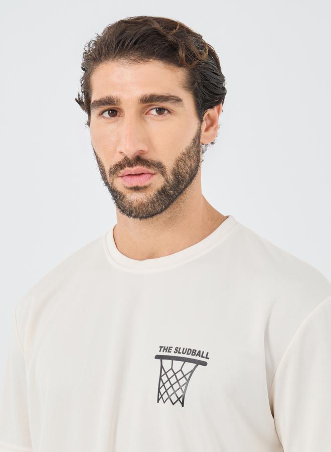 Styli Back Graphic Print Crew Neck Oversized T-Shirt - Image 4