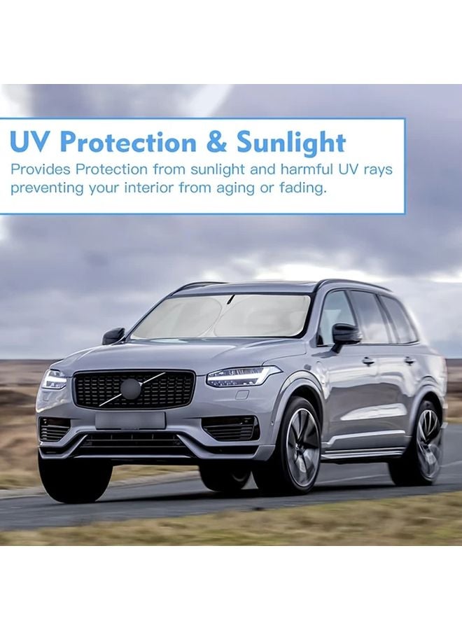 فولفو XC90 XC60 XC40 S90 V90 S60 V60 واقي شمسي للزجاج الأمامي، واقي حراري، غطاء للأشعة فوق البنفسجية - Image 4