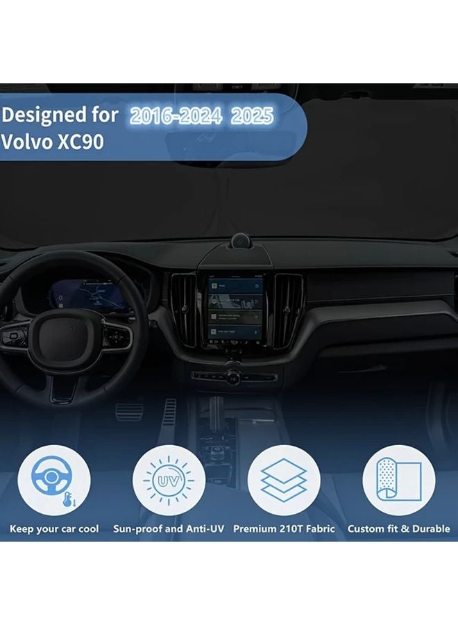 فولفو XC90 XC60 XC40 S90 V90 S60 V60 واقي شمسي للزجاج الأمامي، واقي حراري، غطاء للأشعة فوق البنفسجية - Image 3