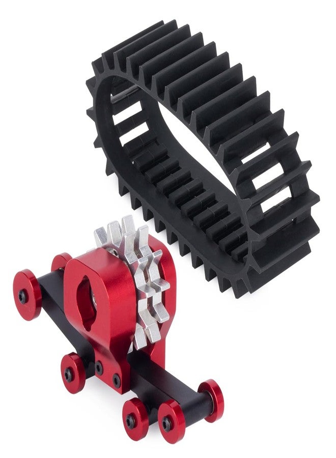 XinGeeek 4PCS TRX4M Snow Tires,Snow Tracks Tires Wheels for Traxxas 1/18 TRX4M RC Crawler Car Upgrades Part (Red) - Image 3