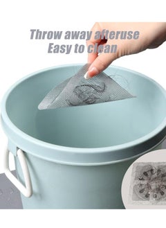Bukela 50pcs Disposable Shower Hair Drain Catcher Shower Drain Mesh Sticker Self Adhesive anti-bug and anti-fur floor drain Cover stickers filters for Laundry,Bathroom, Kitchen, Sink  - Image 4