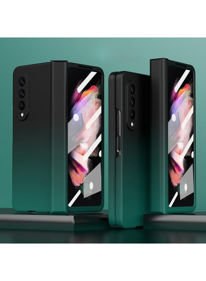 اس-توب جراب لهاتف Samsung Galaxy Z Fold3 5G، جراب هاتف مدمج من مادة فيلمية مقواة متدرجة ملونة - Image 1
