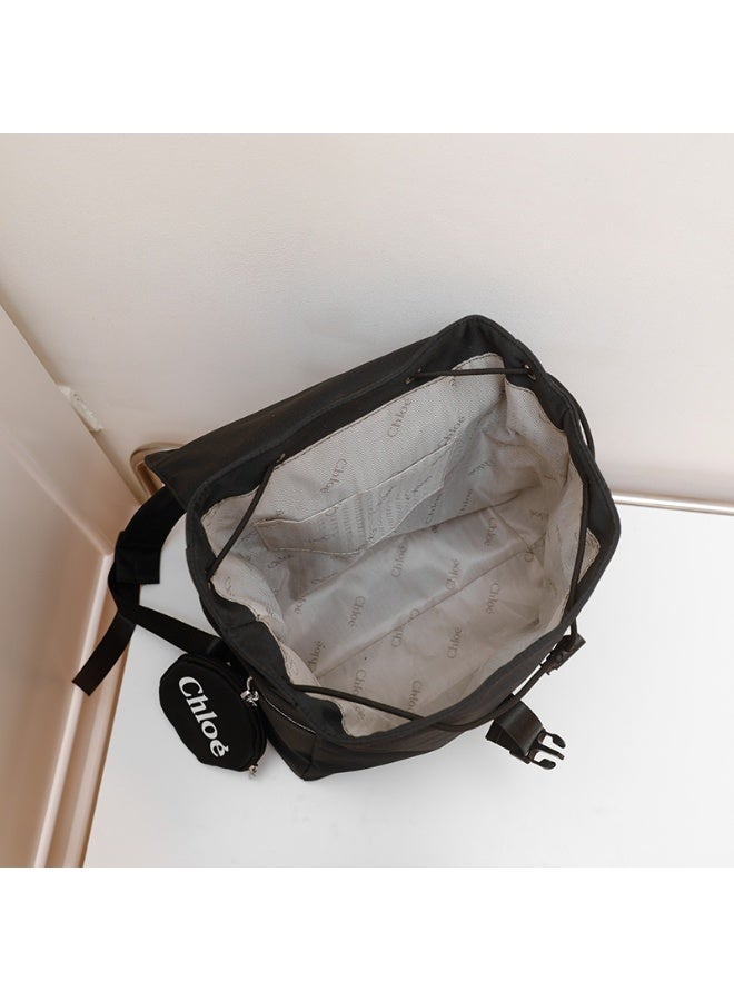 Chloe Chloé Backpack: Sleek Black Design with Brand Charm - Image 5