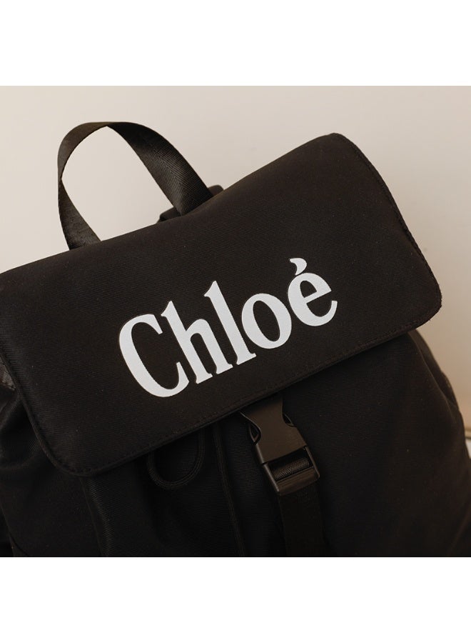 Chloe Chloé Backpack: Sleek Black Design with Brand Charm - Image 4
