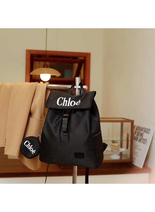 Chloe Chloé Backpack: Sleek Black Design with Brand Charm - Image 1