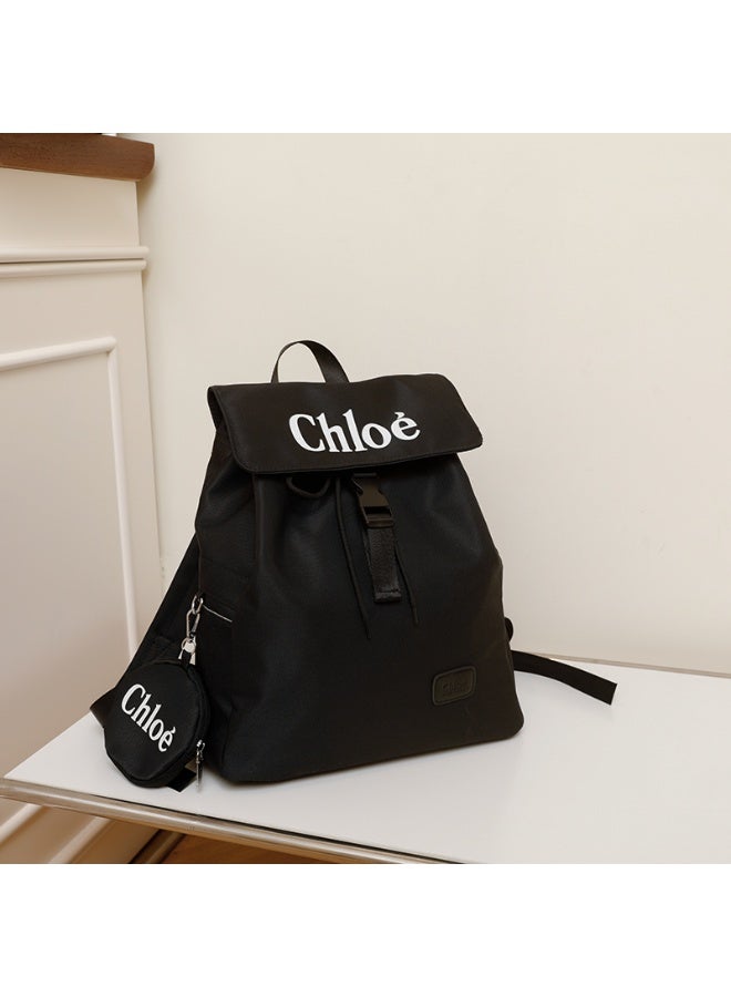 Chloe Chloé Backpack: Sleek Black Design with Brand Charm - Image 2