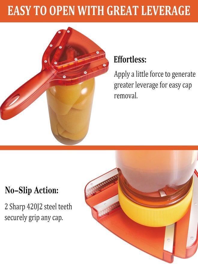 Uinxan Good Grips Jar Opener,Kitchen Gadgets Openers for Weak Hand & Seniors with Arthritis,Easy Twist Off Bottle Caps Made for Lifetime,Patent | Unique Christmas Gifts for Elderly/Women/Men(Red) - Image 3