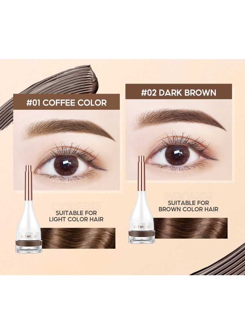 OTWOO 4-Color Eyebrow Cream – Waterproof 3D Brow Shaping Gel ( BLACK TEA COLOR, #4) - Image 4