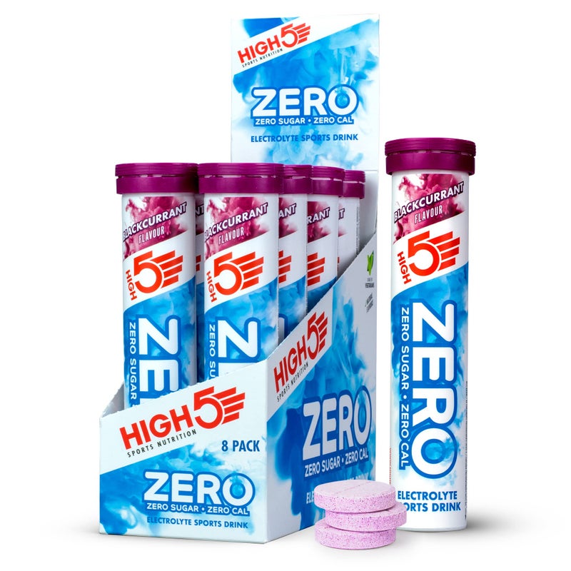 High5 ZERO Electrolyte Tablet - Hydration Tablets Enhanced with Vitamin C - 0 Calories & Sugar Free - Boost Hydration, Performance & Wellness - Blackcurrant, 160 Tablets (20x, Pack of 8) - Image 1