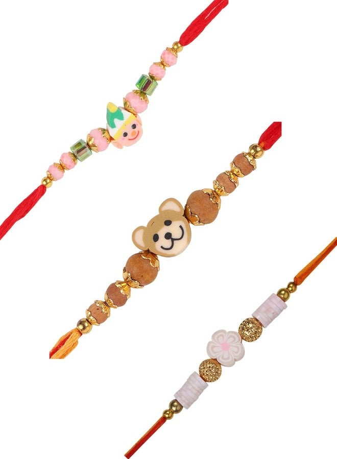 ARENDELLE Combo of 3 Cute Kids Rakhi's for Baby Brother | Rakshabandhan 2025 - Image 1