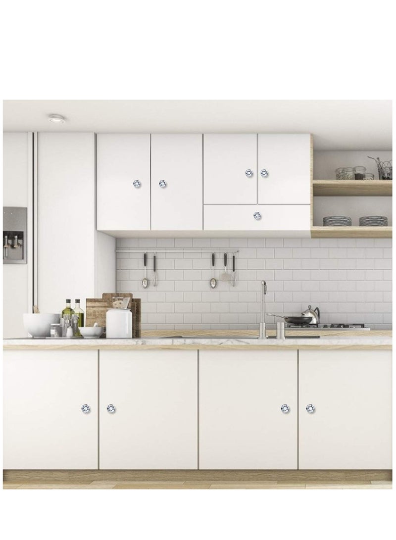 SYOSI 10 Pack Dresser Drawer Cabinet Knobs 30 mm Diamond Shaped Crystal Glass Knobs Pulls for Kitchen Wardrobe Cupboard - Image 4