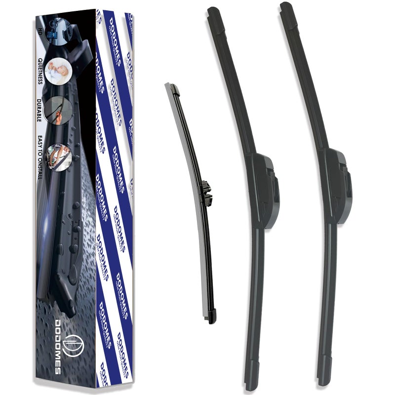 DODOMES 26 22 Windshield Wipers with 16 Rear Wiper Blade Sets Replacement for 2010 2011 2012 2013 2014 2015 Lexus RX350Original Factory OEM Quality Pack of 3