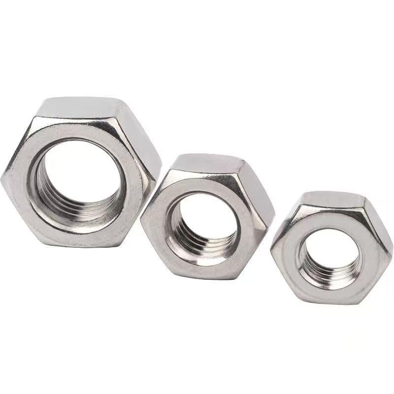 QWUEE 10Pcs M14 Hex Nut, 304 Stainless Steel, Hex Drive, Metric M14-2 Nuts Fasteners, Replacement Nut, Right Hand, M14-2mm Hexagonal Nut - Image 1